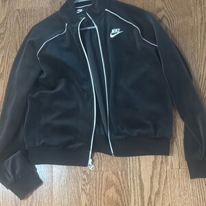 Nike Black and White soft feel Zip-Up Jacket